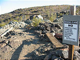 Sign: "Mining Claim - No Prospecting, Panning, Sluicing, Dredging, Sniping, Metal Detecting" - Gold Crown Mine - North of Joshua Tree Park (May 29, 2006 5:56 PM)