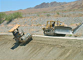 Coachella Canal Construction - Grader chained to a Bulldozer so it won't fall in (May 30, 2006 12:28 PM)