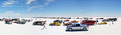 Utah - Speed Week - Bonneville Salt Flats - Cars Lining Up