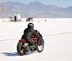 Utah - Speed Week - Bonneville Salt Flats - Motorcycle - Indian - "Broken Spoke"