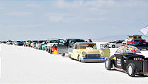 Utah - Speed Week - Bonneville Salt Flats - Cars Lining Up
