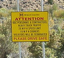 Nine Mile Canyon Road - Sign - Attention BBC - Please Drive Safe (1:56 PM Oct 5, 2005)