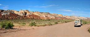 Capitol Reef National Park - Norton-Bullfrog Road - Sportsmobile (10:19 AM Oct 12, 2005)