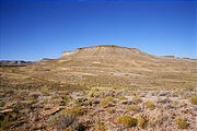 Looking back up at Horse Bench, in the distance