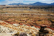 Capitol Reef National Park - Strike Valley Overlook - Waterpocket Fold - Looking East from Strike Valley Overlook