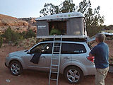 Camping near Hole in the Rock - Subaru - Rooftop Tent