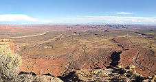 Moki Dugway - Looking Down into Valley of the Gods (on the left) (Photo by Laura)