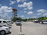 Yucatan - Coba - Ruin - Parking Lot - Vans - Zip Line Tower